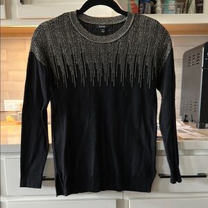 Black Sweater with Gold Detailing